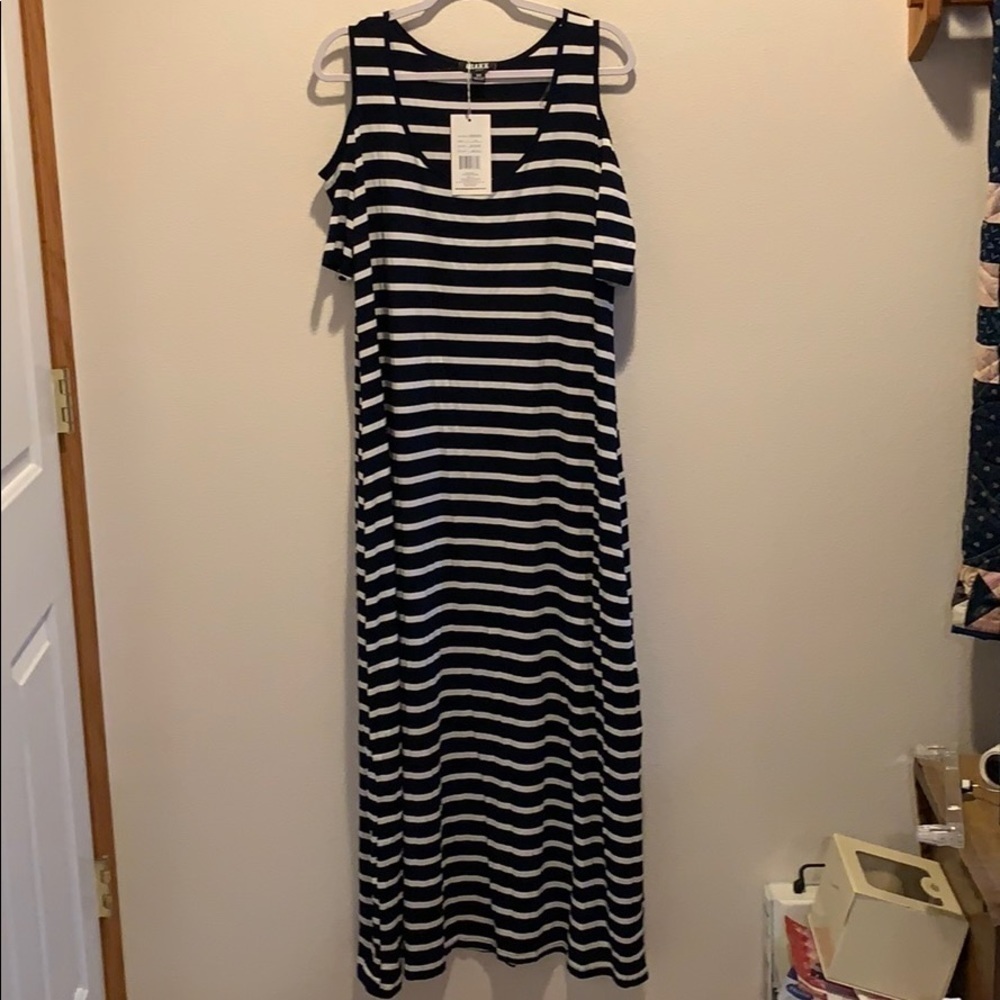 NWT Relaxx Nautical Style Womens Maxi Dress. 3X.​​​​​​​​​​​​​​​​​​​​​​